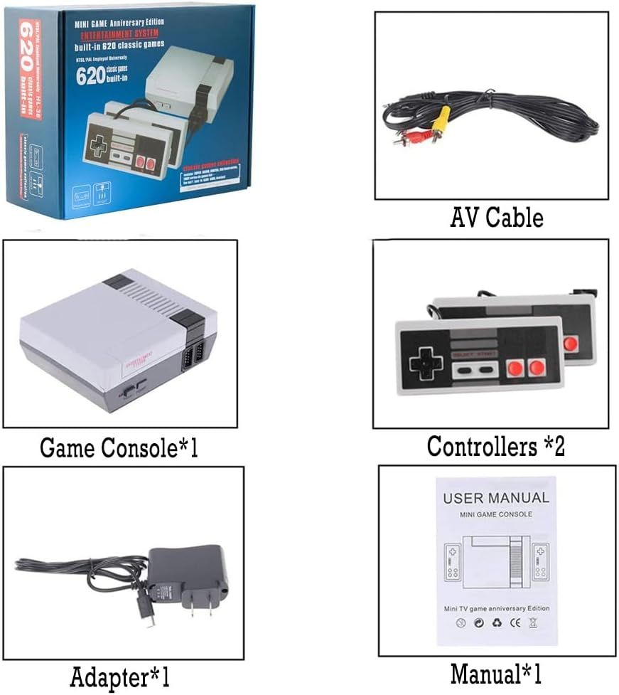 532 Consola De Juego Nes / Mini Con 620 Juegos Clasicos - Imagen 8