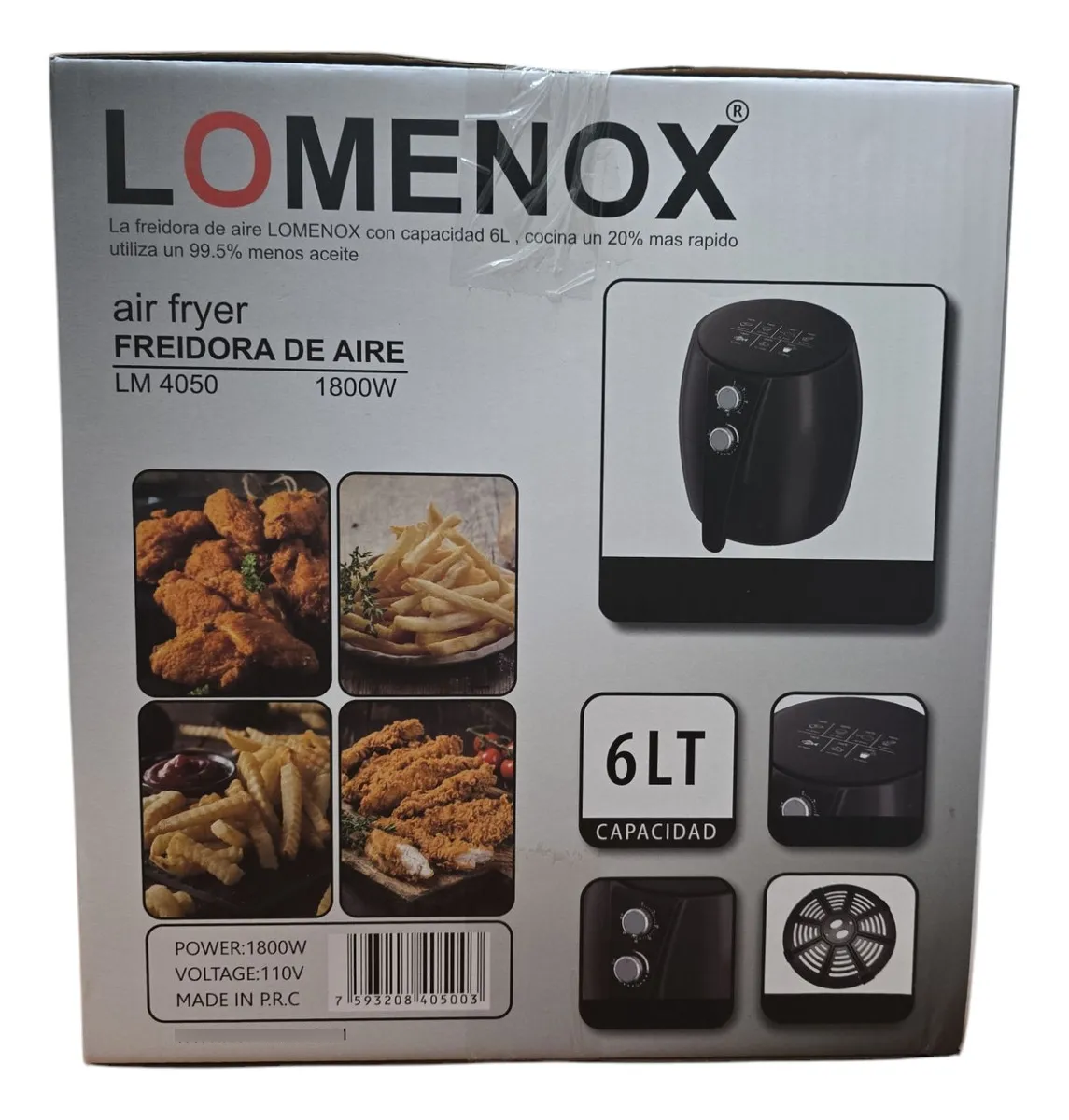 173 Freidora De Aire De 6litros Potencia De 1800w Multiuso - Imagen 4