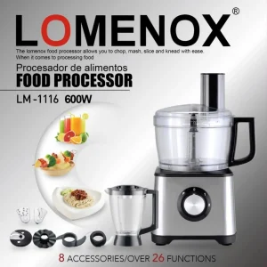 164 Procesador De Alimentos 26 Funciones 600w + Accesorios
