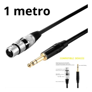 185 Cable De Audio Plug 1/4 / Canon Xlr Hembra 1 Mts