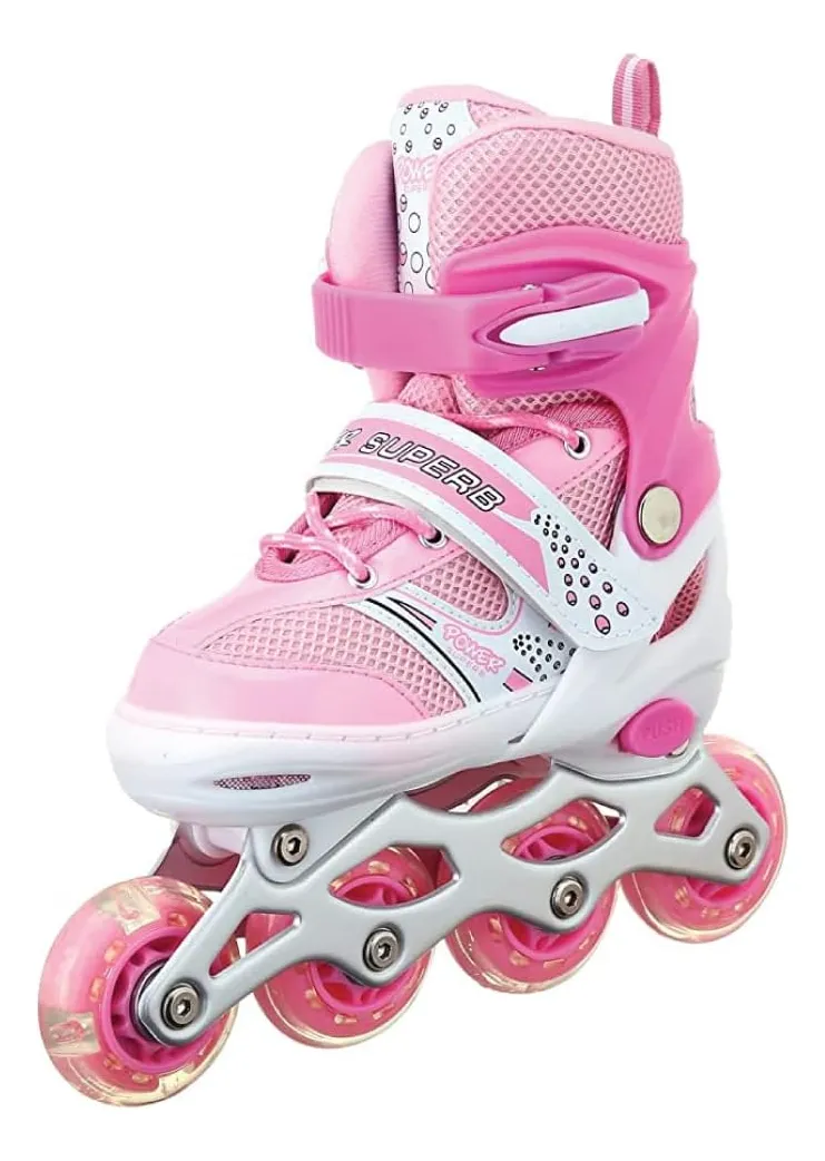 128 Patines Para Niñas Kit Completo Con Protectores - Imagen 2