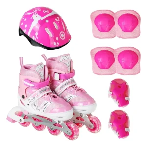 128 Patines Para Niñas Kit Completo Con Protectores