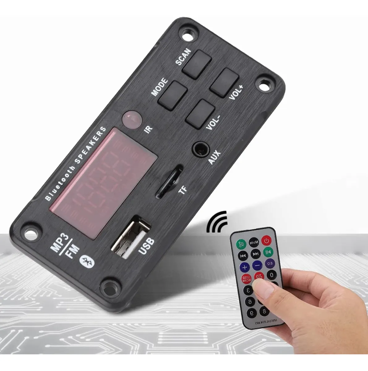 161 Placa / Modulo De Audio Pasivo 12v Bluetooth,usb, Fm - Imagen 3