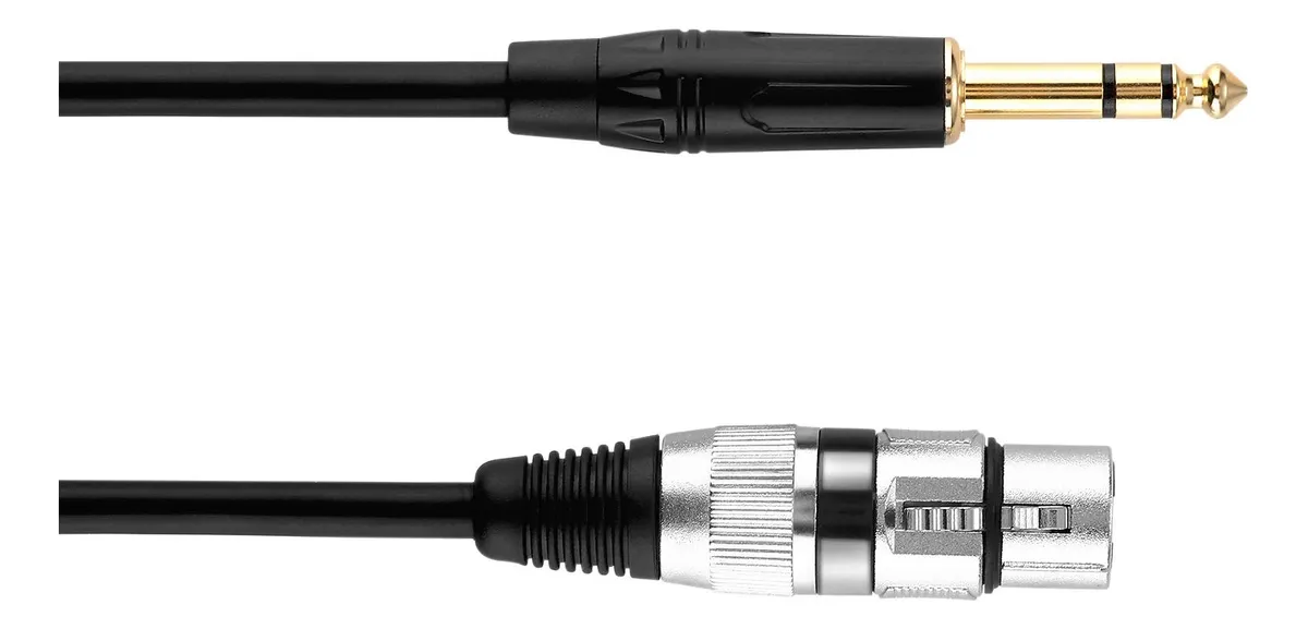 185 Cable De Audio Plug 1/4 / Canon Xlr Hembra 1 Mts - Imagen 5