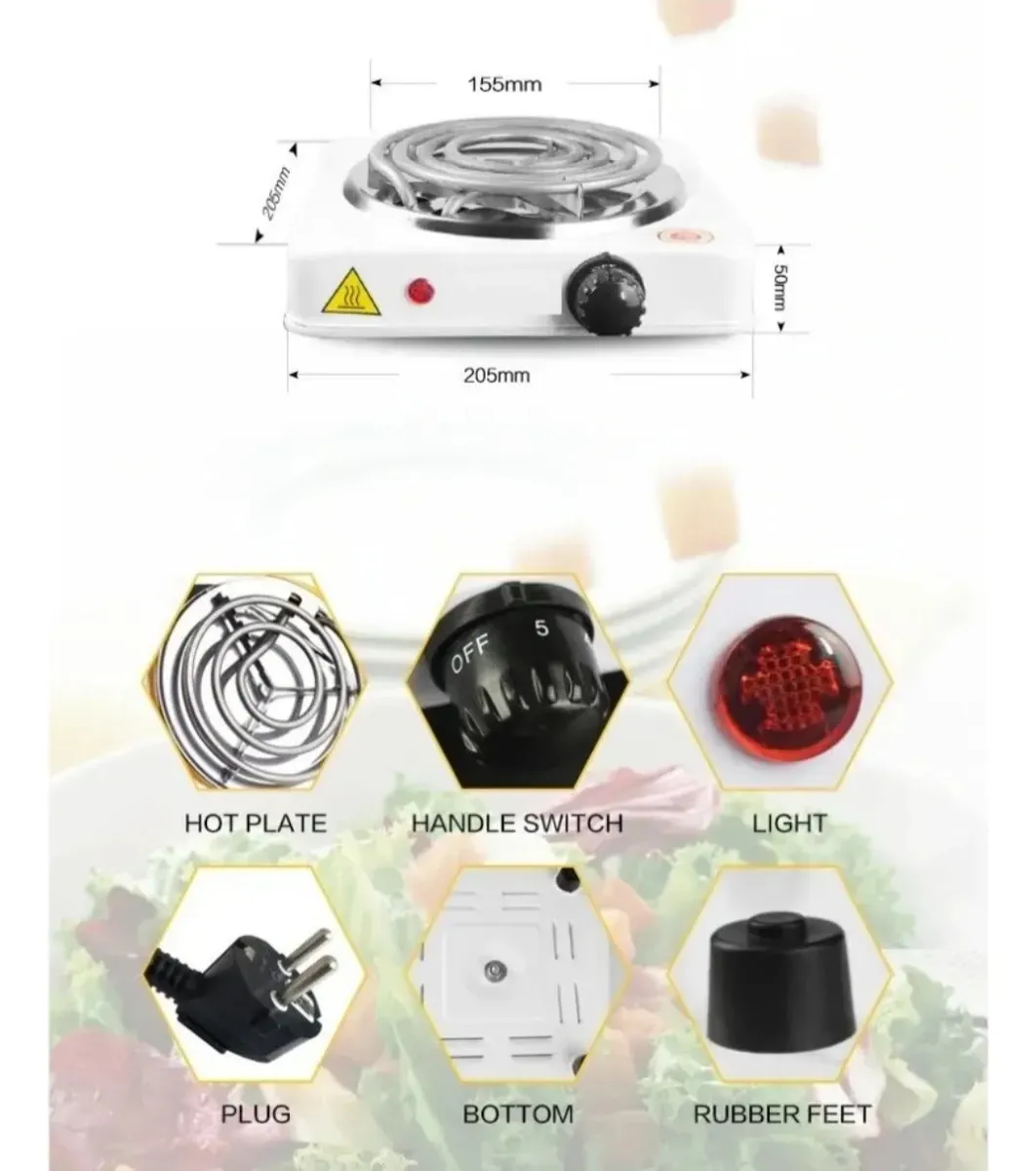155 Cocina Electrica De 1 Hornilla Potencia 1000w - Imagen 2
