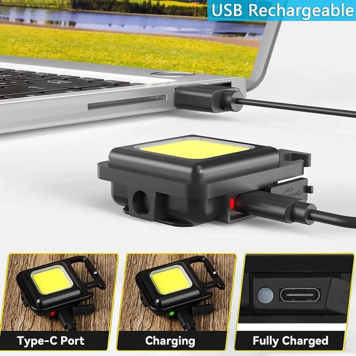 M002 Linterna Llavero Led / Recargable De Alta Potencia - Imagen 3