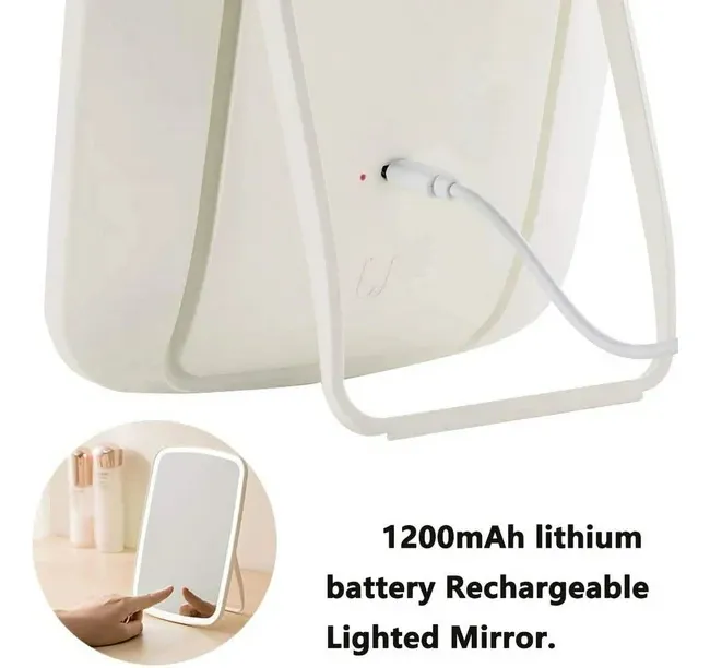 031 Espejo De Mesa Con Luces Led Recargable / Ajustable - Imagen 10