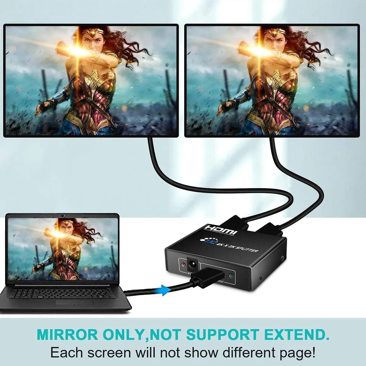 024 Splitter Hdmi Suiche 1x2 / Ultra Hd 4k / 2k - Imagen 5