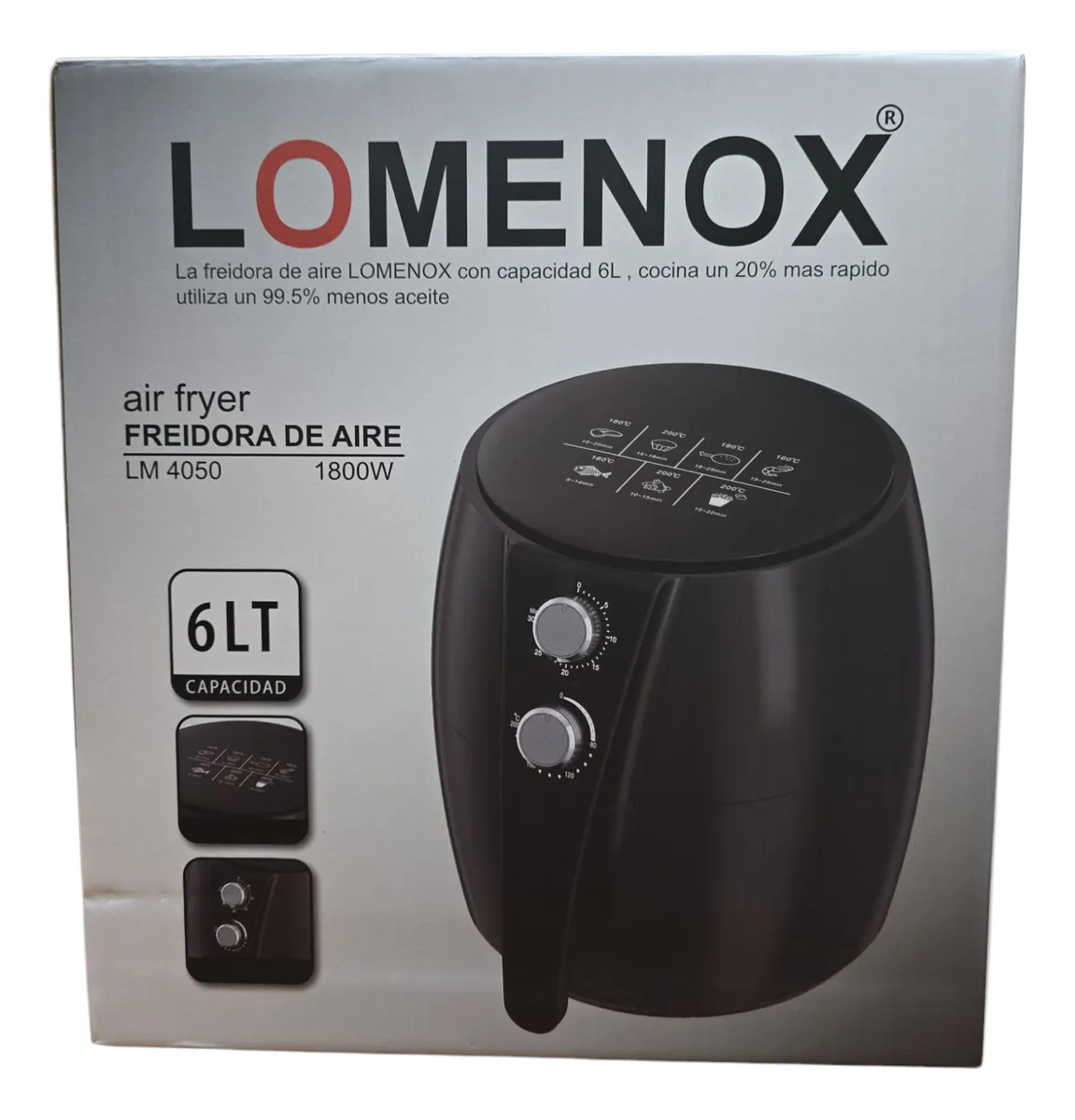 173 Freidora De Aire De 6litros Potencia De 1800w Multiuso - Imagen 5