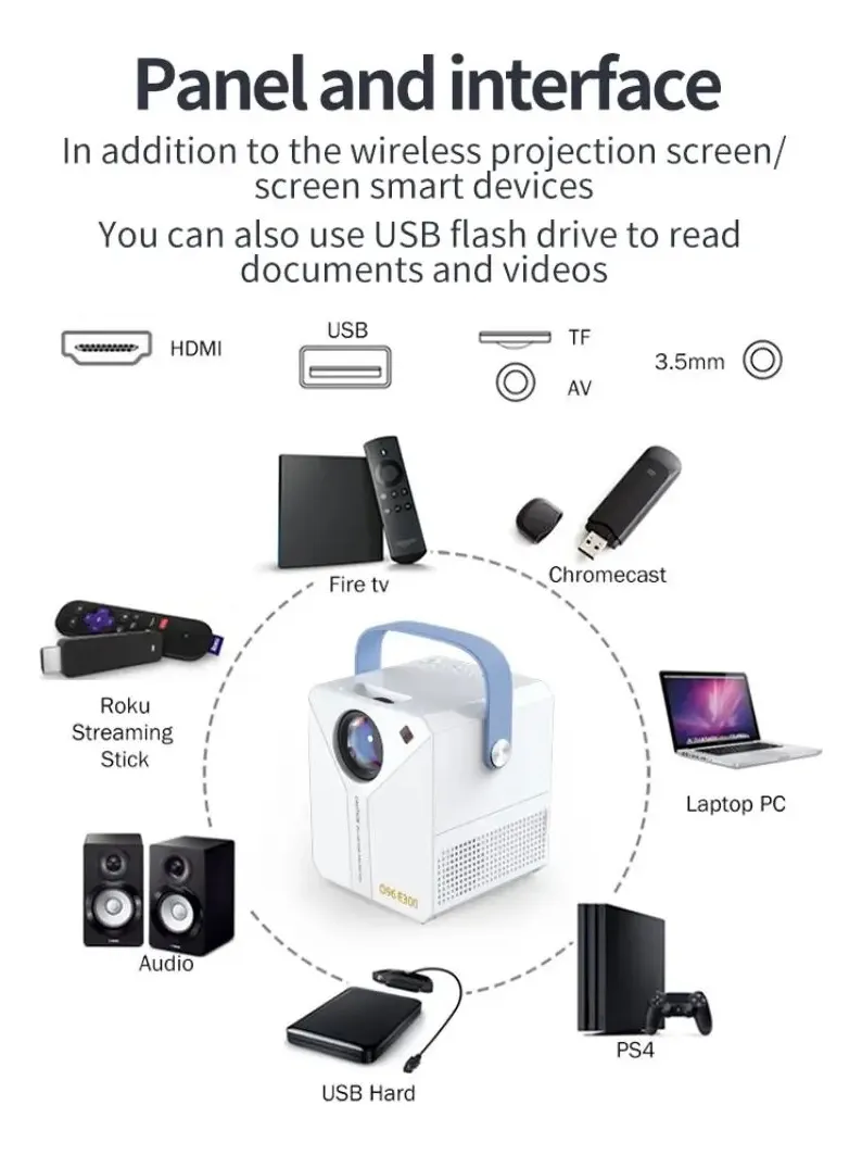 041 Smart Proyector Android / Wifi / 4k / Bluetooh - Imagen 5