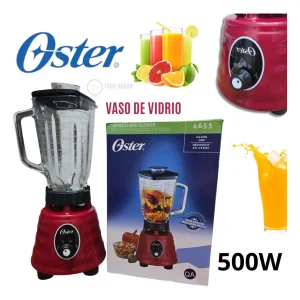 200 Licuadora Oster Vaso De Vidrio 2 Velocidades Color Rojo