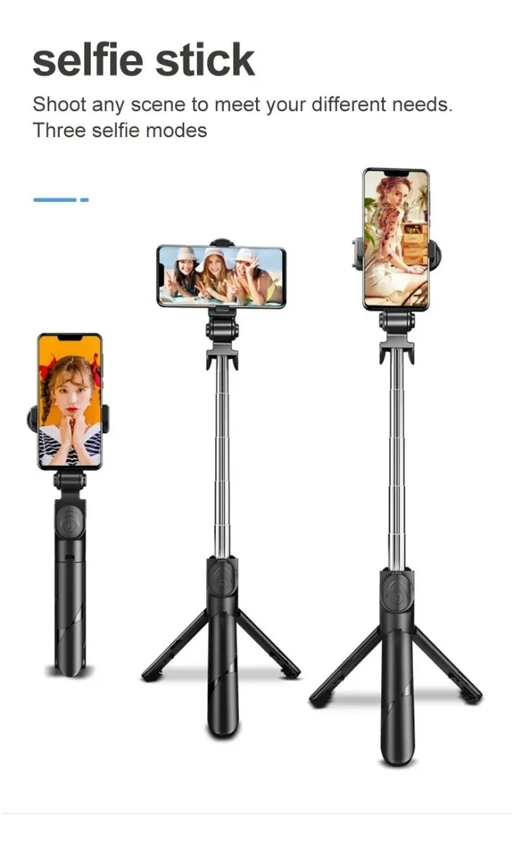 006 Tripode / Selfie Stick 2 En 1 + Bluetooth - Imagen 2