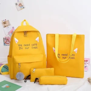 078 Bolso Escolar 4 En 1 Varios Colores Niños Niñas