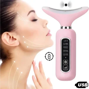 192 Masajeador Facial Y Cuello Rejuvenecedor Iones Calor