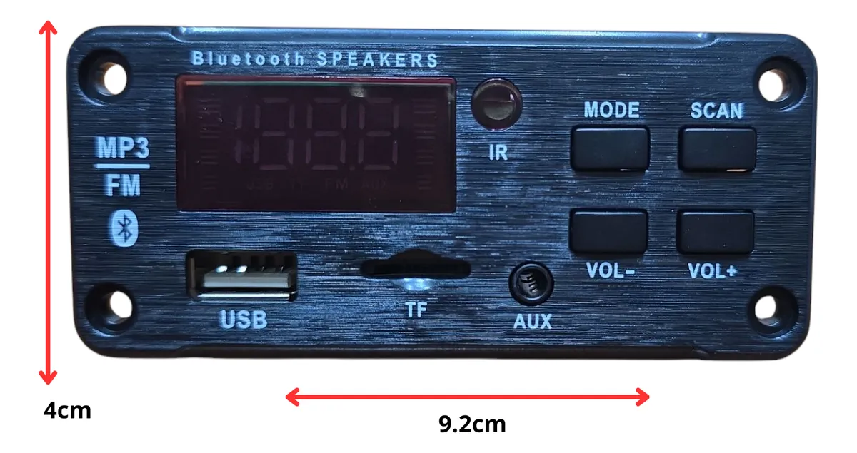 161 Placa / Modulo De Audio Pasivo 12v Bluetooth,usb, Fm - Imagen 6