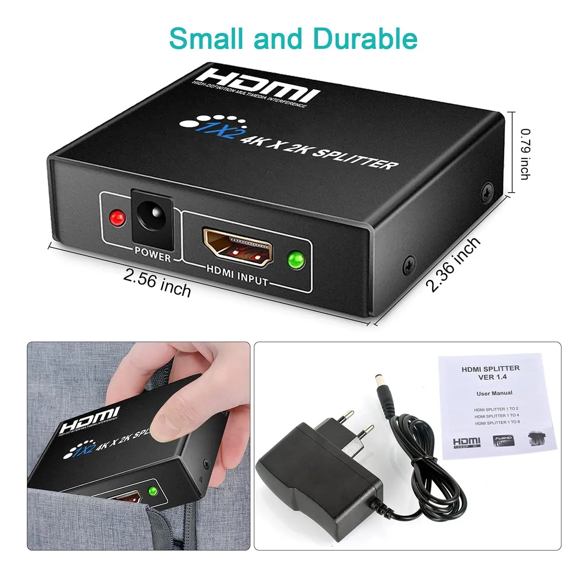024 Splitter Hdmi Suiche 1x2 / Ultra Hd 4k / 2k - Imagen 2