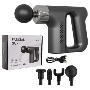 073 Masajeador Electronico Tipo Pistola + Accesorios