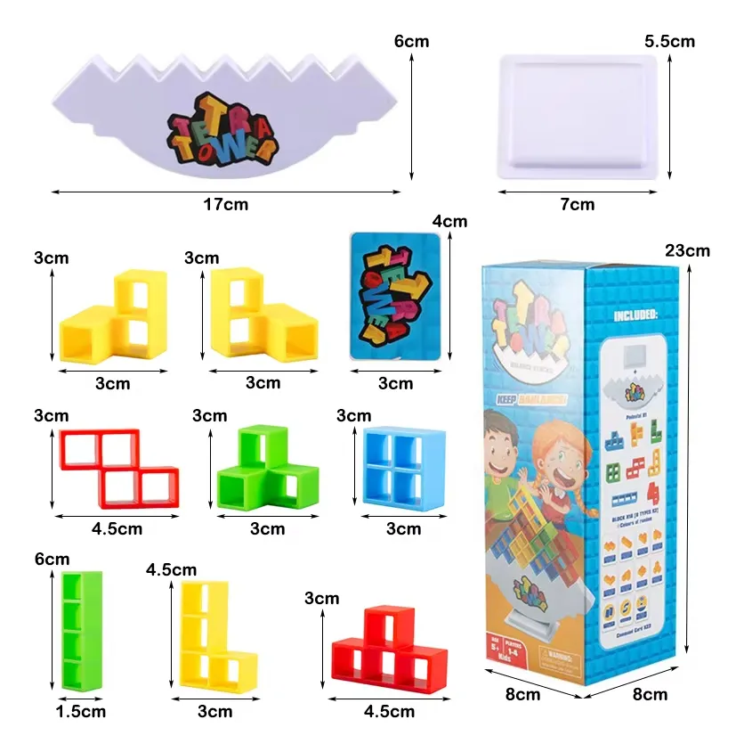 M006 Torre De Equilibrio Tetris, Rompecabeza Niños - Imagen 2