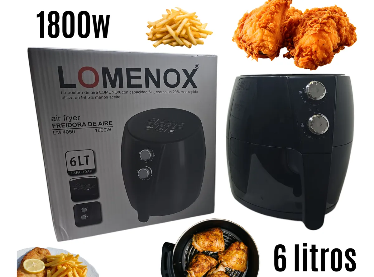 173 Freidora De Aire De 6litros Potencia De 1800w Multiuso