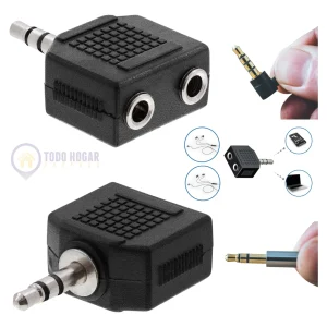 127 Adaptador Jack 3.5mm Plug 1×2 Macho / Hembra