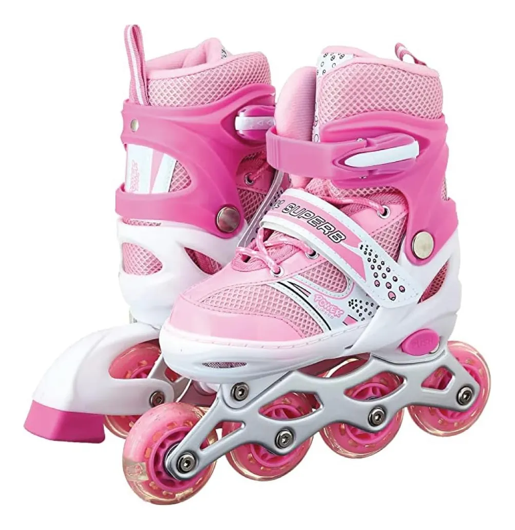128 Patines Para Niñas Kit Completo Con Protectores - Imagen 3