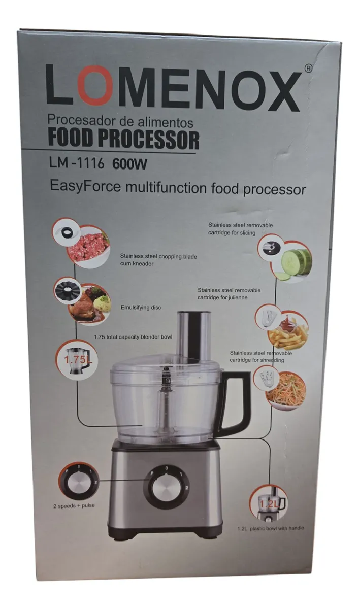 164 Procesador De Alimentos 26 Funciones 600w + Accesorios - Imagen 3