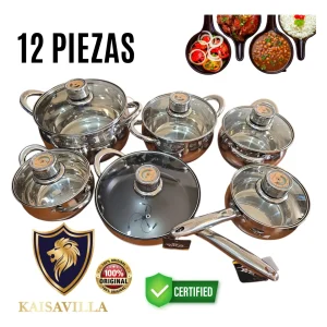 056 Juego De Ollas 12 Piezas Premium Kaisa Villa Originales