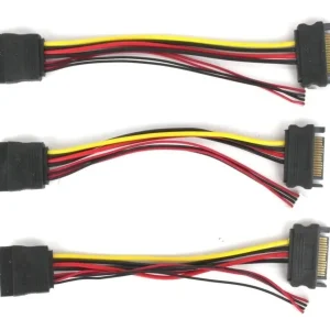 047 Cable Sata Hembra Macho 15 Pines + Mini 4 Pin